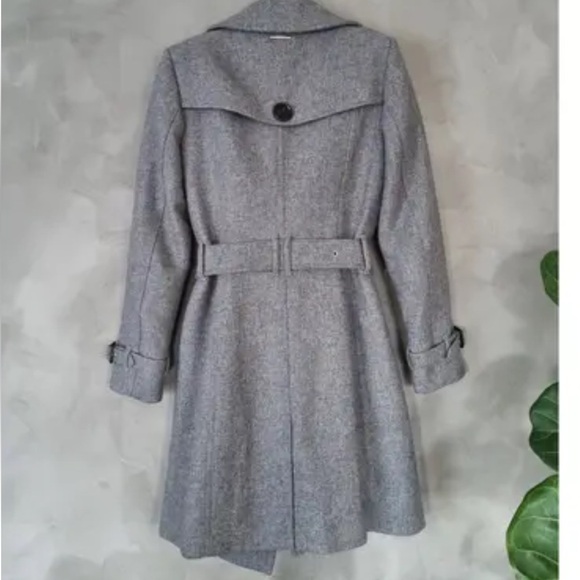 Burberry London Gray Wool & Cashmere Belted Trench Dress Coat - Picture 13 of 13